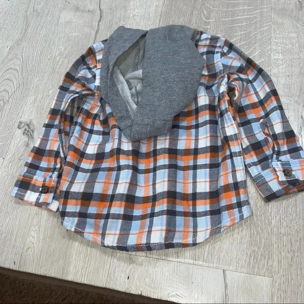 Carter’s flannel kids shirt with hoodie
